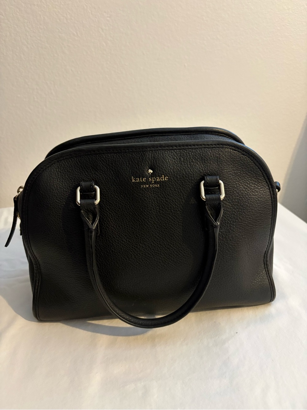 kate spade Black Pebbled Leather Satchel